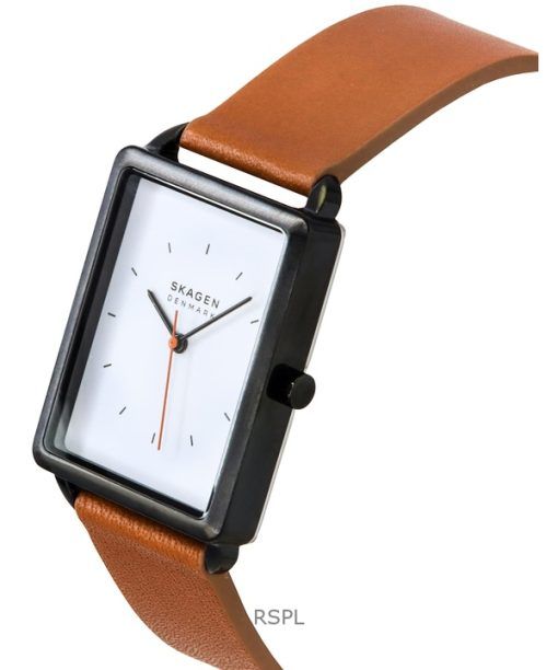 Skagen Hagen Leather Strap White Dial Quartz SKW6929 Men's Watch