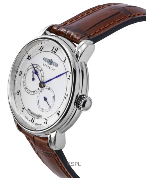 Zeppelin Friedrichshafen Leather Strap White Dial Automatic 85681 Men's Watch