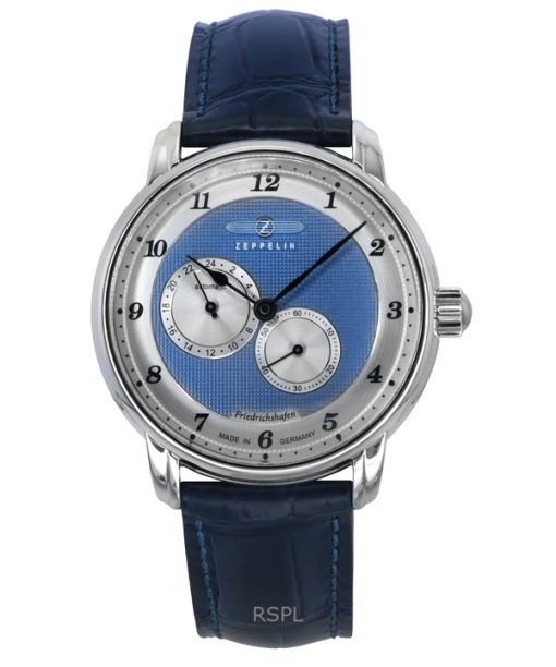 Zeppelin Friedrichshafen Leather Strap Blue Dial Automatic 85683 Men's Watch