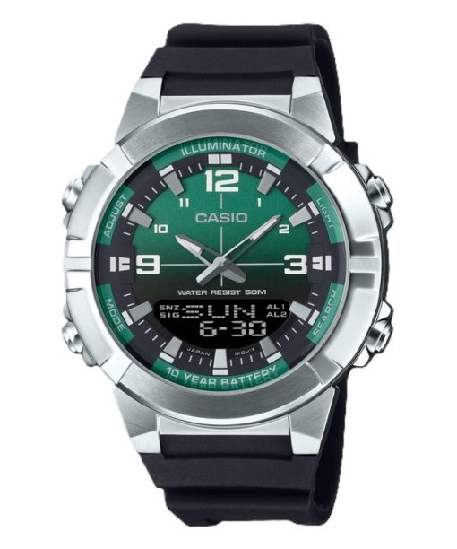 Casio Analog Digital Combination Resin Strap Green Dial Quartz AMW-870A-3AV Men's Watch