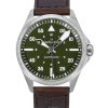 Hamilton Khaki Aviation Pilot Leather Strap Green Dial Automatic H76305560 100M Men's Watch