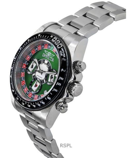 Invicta Speedway Roulette Casino Chronograph GMT Green Dial Quartz 44642 200M Men's Watch