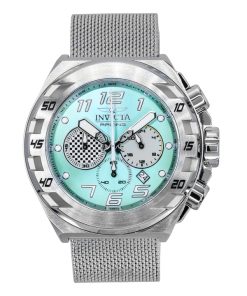 Invicta Racing Stainless Steel Turquoise Dial Quartz 47202 Men's Watch