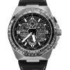 Citizen Promaster Skyhawk A-T Leather Strap Black Dial Eco-Drive Diver's JY8149-05E 200M Men's Watch