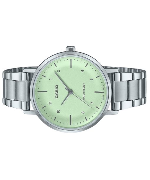 Casio Standard Analog Stainless Steel Mint Green Dial Quartz LTP-VT03D-3B Women's Watch