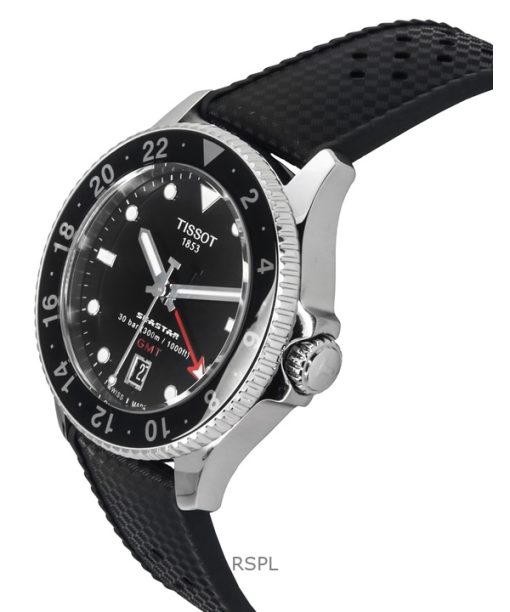 Tissot Seastar 1000 GMT Rubber Strap Black Dial Quartz Diver's T120.852.17.051.00 300M Men's Watch