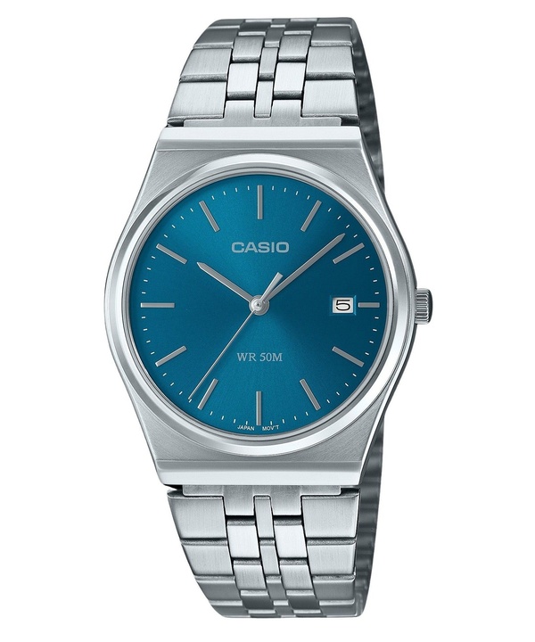 Refurbished Casio Standard Analog Stainless Steel Blue Dial Quartz MTP-B145D-2A2 Men's Watch