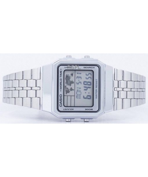 Refurbished Casio Vintage Digital Stainless Steel Quartz A500WA-7DF Men's Watch