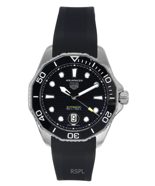 Tag Heuer Aquaracer Professional Date Rubber Strap Black Dial Automatic Diver's WBP201A.FT6197 300M Men's Watch